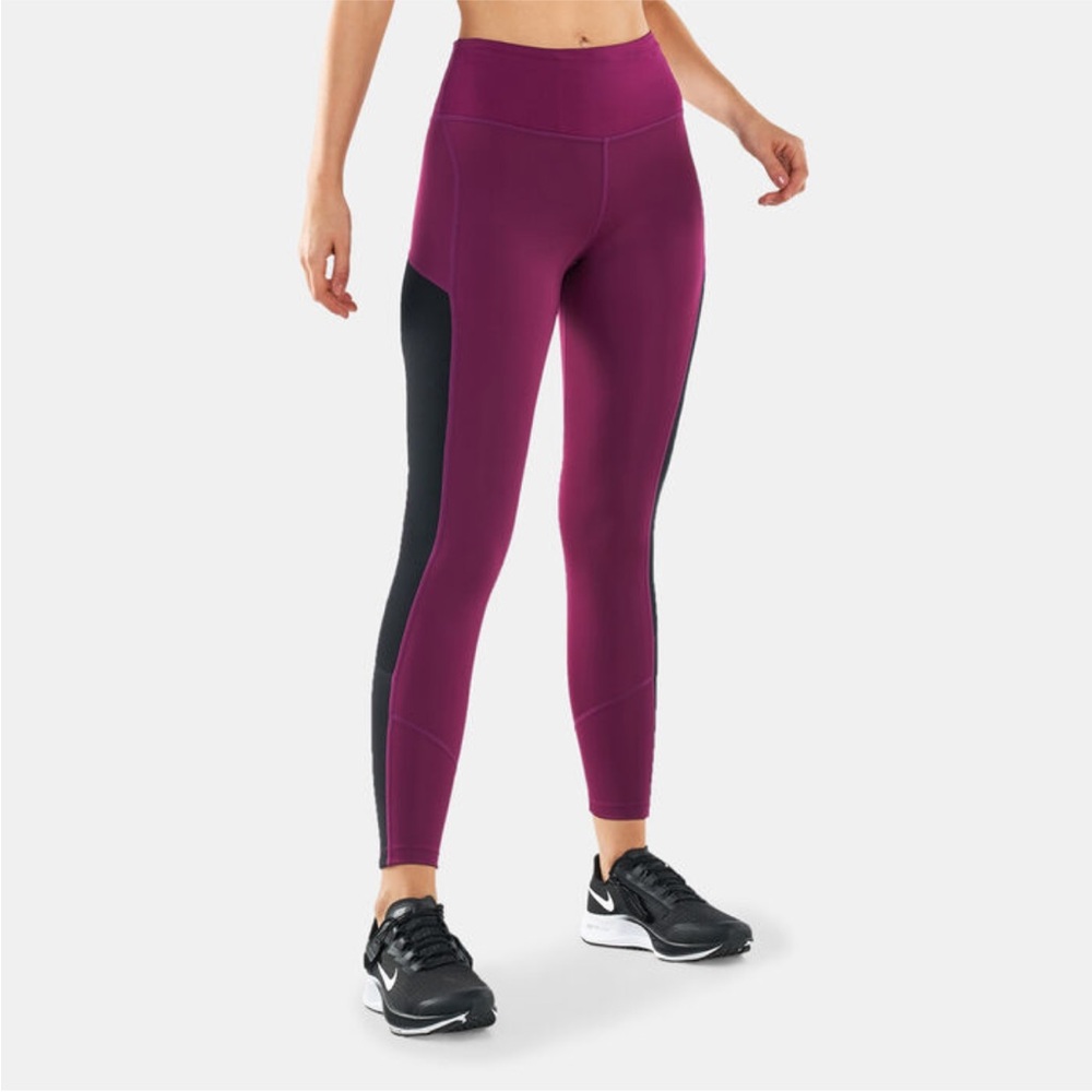 Ladies Nike Air Dri-FIT 7/8 Running Leggings Size Large Pink and Black